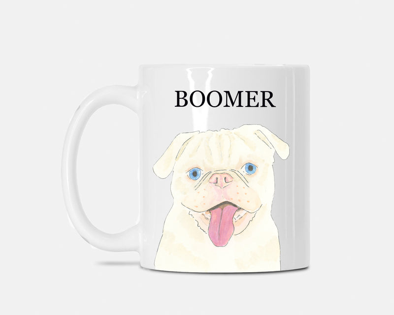 Personalized Pug (White) Ceramic Mug