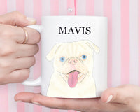 Personalized Pug (White) Ceramic Mug
