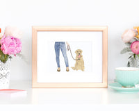 Custom Labrador (Yellow) Dog Mom Print