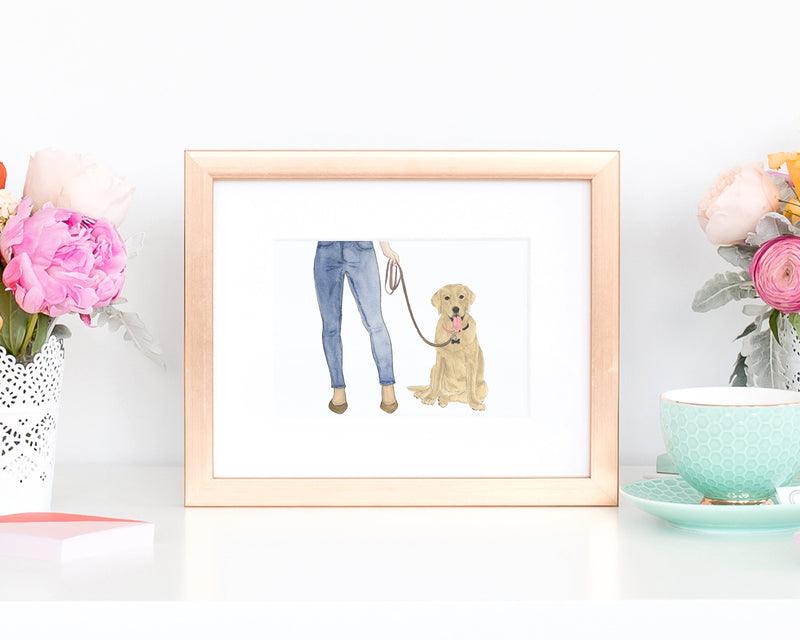 Custom Labrador (Yellow) Dog Mom Print