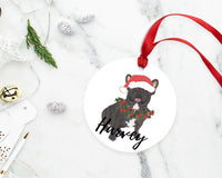 Personalized French Bulldog Christmas Ornament