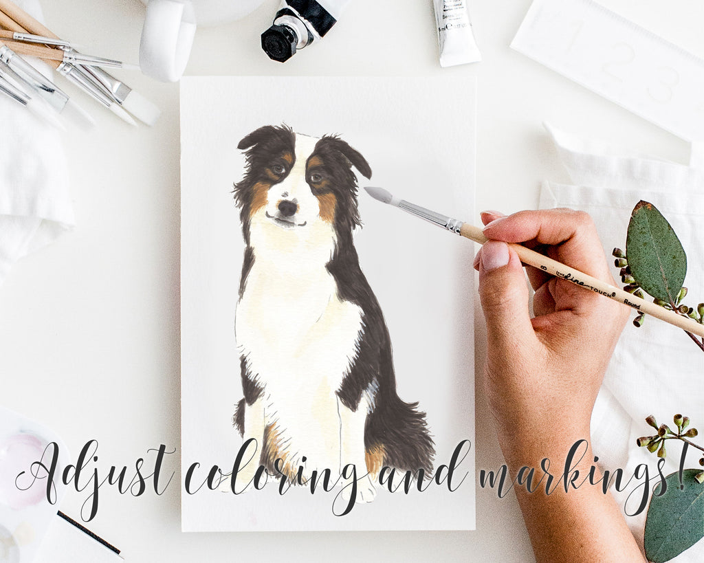 Personalized Australian Shepherd Fine Art Prints