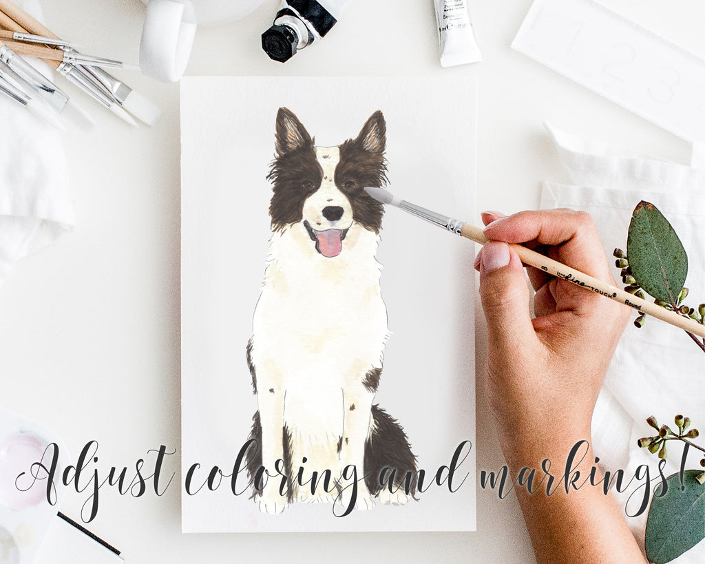 Personalized Border Collie Fine Art Prints
