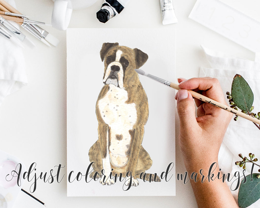 Personalized Boxer (Brindle) Fine Art Prints