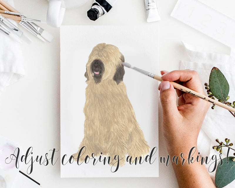 Custom Briard Dog Mom Print