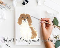 Custom Cavalier King Charles Spaniel (Blenheim) Dog Dad Fine Art Print