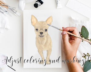 Custom Chihuahua (Short Haired, Fawn Tan Cream) Dog Dad Fine Art Print