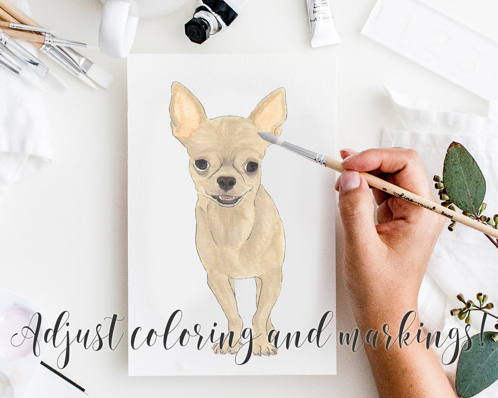 Personalized Chihuahua (Short Haired, Black & Tan) Fine Art Prints