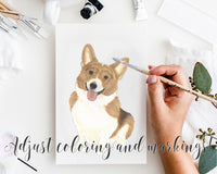 Personalized Corgi (Red & White) Fine Art Prints