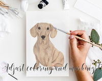 Personalized Dachshund (Cream, Smooth) Fine Art Prints