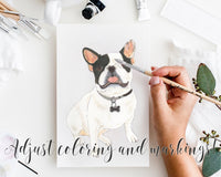 Custom French Bulldog (Fawn Tan Cream) Dog Dad Fine Art Print