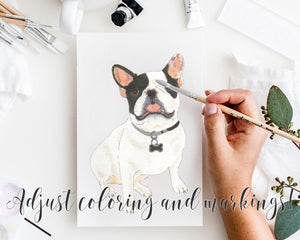 Custom French Bulldog (Blue Fawn Tricolor) Dog Dad Fine Art Print