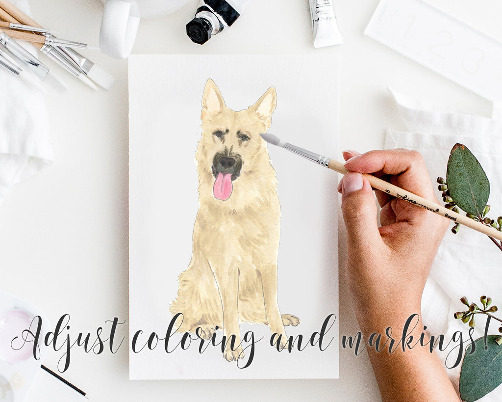 Personalized German Shepherd (Black & Tan) Fine Art Prints