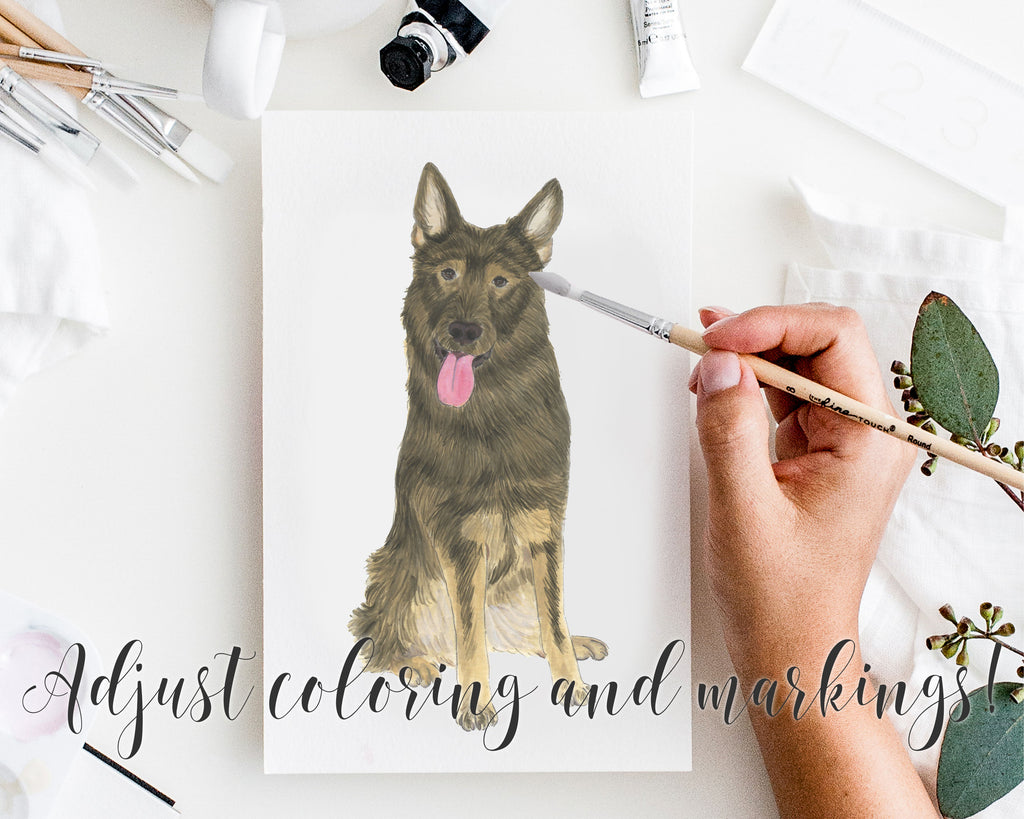 Personalized German Shepherd (Sable) Fine Art Prints