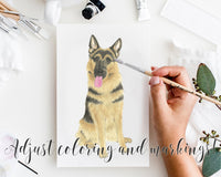 Custom German Shepherd (Black & Tan) Dog Mom Print