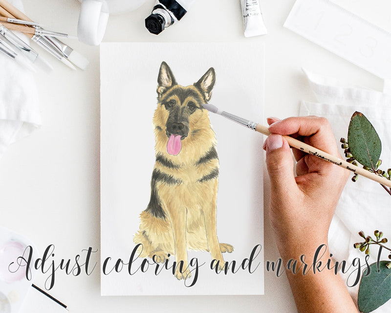 Custom German Shepherd (Black & Tan) Dog Mom Print