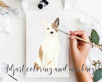 Personalized Australian Cattle Dog/Heeler (Red) Fine Art Prints