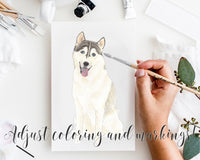 Custom Husky Dog Dad Fine Art Print