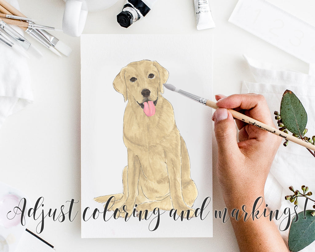Personalized Labrador (Yellow) Fine Art Prints