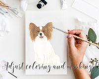 Custom Papillon (Red & White) Dog Dad Fine Art Print