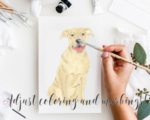 Custom Pitbull Staffy (White) Dog Mom Print