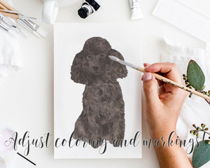 Custom Poodle (Black) Dog Mom Print