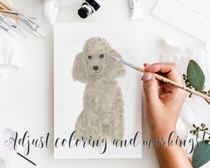 Custom Poodle (Grey Silver) Dog Mom Print