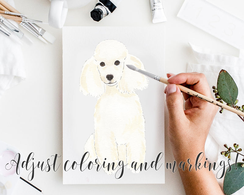 Personalized Poodle (White) Fine Art Prints