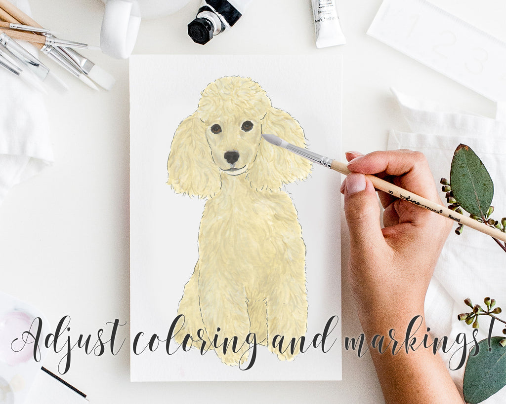 Personalized Poodle (Blonde) Fine Art Prints