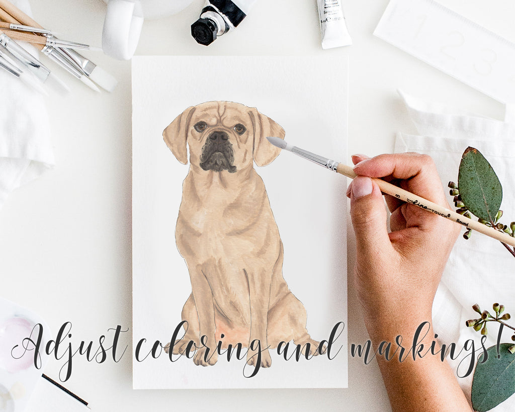 Personalized Puggle Fine Art Prints