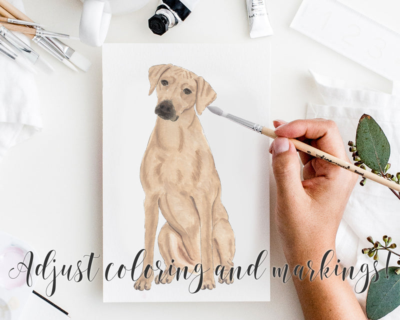 Custom Rhodesian Ridgeback Dog Mom Print