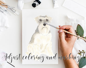 Personalized Schnauzer (Grey) Fine Art Prints