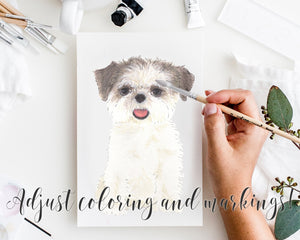 Custom Shih Tzu (Brown & White) Dog Dad Fine Art Print