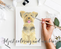 Personalized Yorkie Fine Art Prints