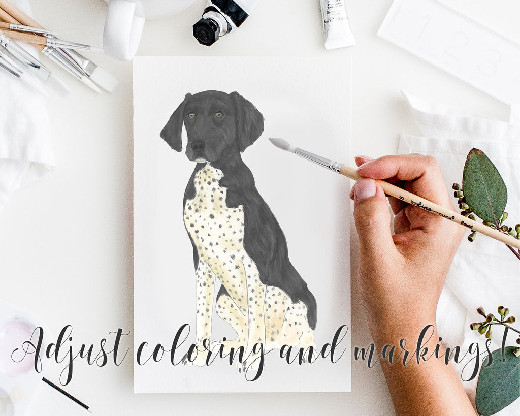 Personalized German Shorthaired Pointer (Black) Fine Art Prints