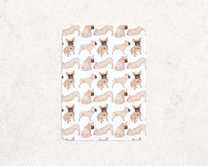 Masked French Bulldog Fleece Baby Blanket