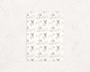 French Bulldog (White / Pied) Fleece Baby Blanket