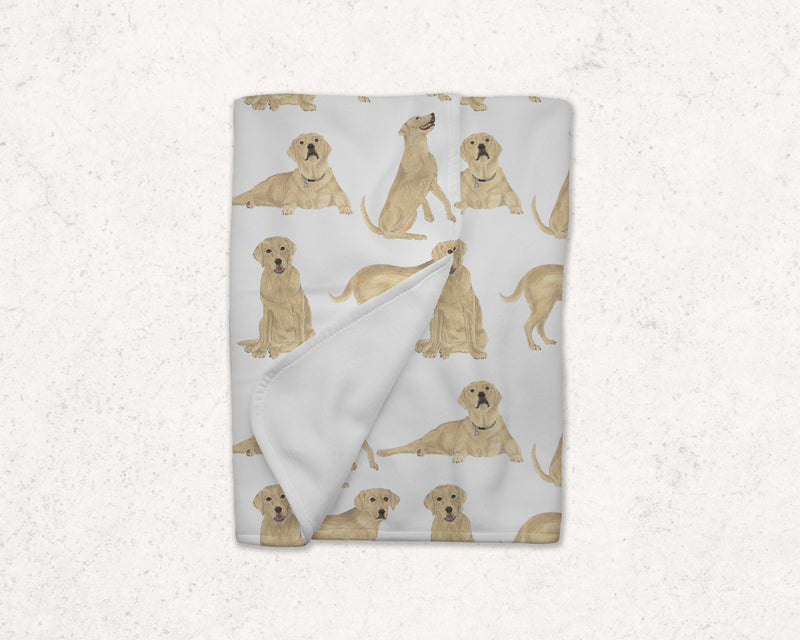 Labrador (Yellow) Fleece Baby Blanket