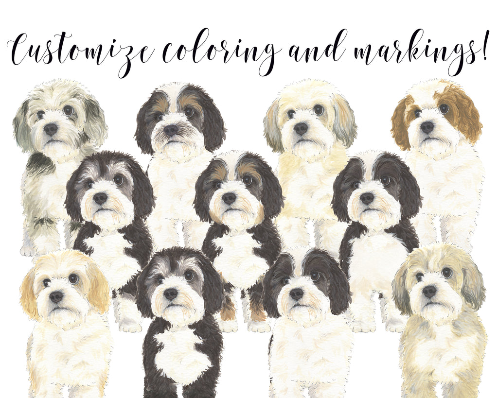 Personalized Bernedoodle Fine Art Prints