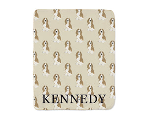Basset Hound Sherpa Throw Blanket