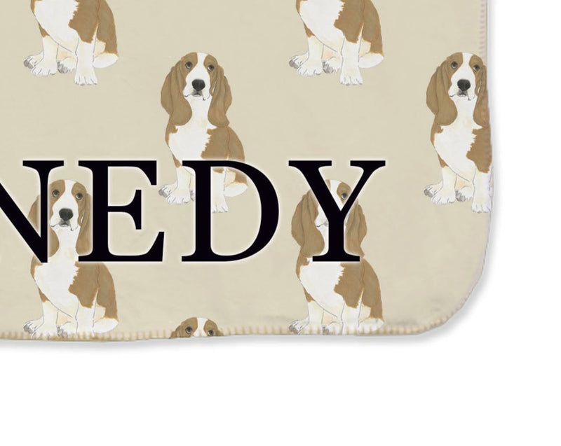 Basset Hound Sherpa Throw Blanket