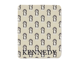 Bernedoodle Sherpa Throw Blanket