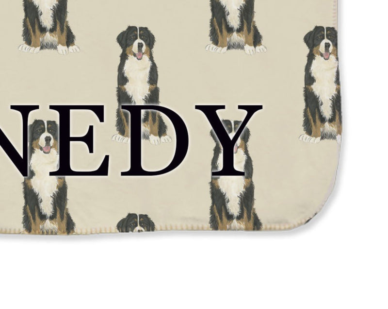 Bernese Mountain Dog Sherpa Throw Blanket
