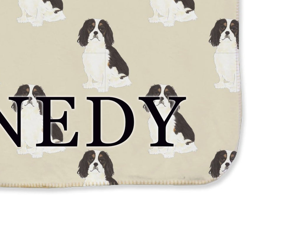 Cavalier King Charles Spaniel (Tricolor) Sherpa Throw Blanket