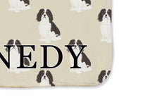 Cavalier King Charles Spaniel (Tricolor) Sherpa Throw Blanket