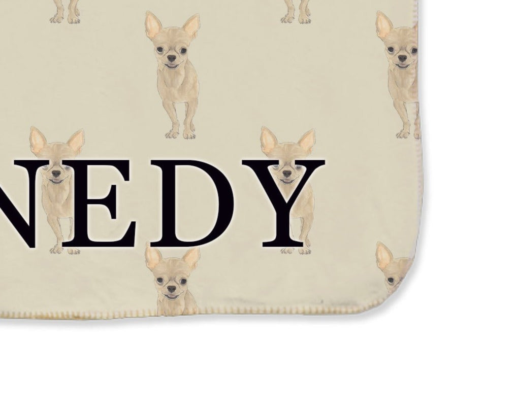 Chihuahua (Short Haired, Fawn) Sherpa Throw Blanket