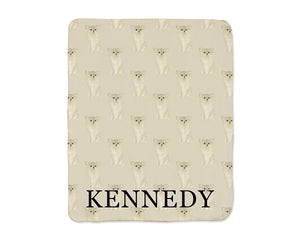 Chihuahua (Long Haired, Fawn) Sherpa Throw Blanket
