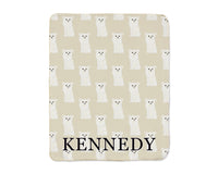 Chihuahua (Long Haired, White) Sherpa Throw Blanket