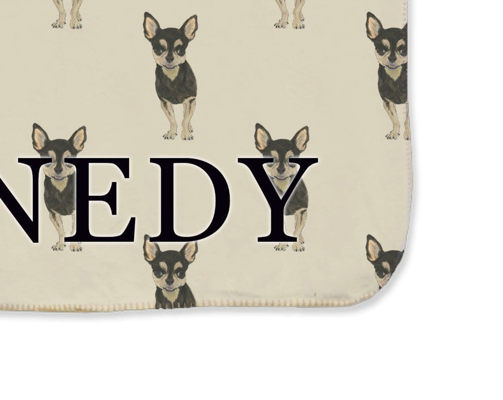 Chihuahua (Short Haired, White) Sherpa Throw Blanket