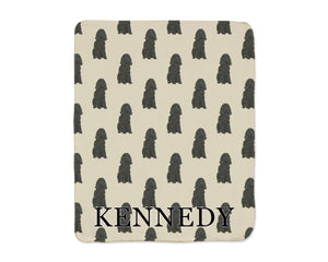 Cocker Spaniel (Black) Sherpa Throw Blanket